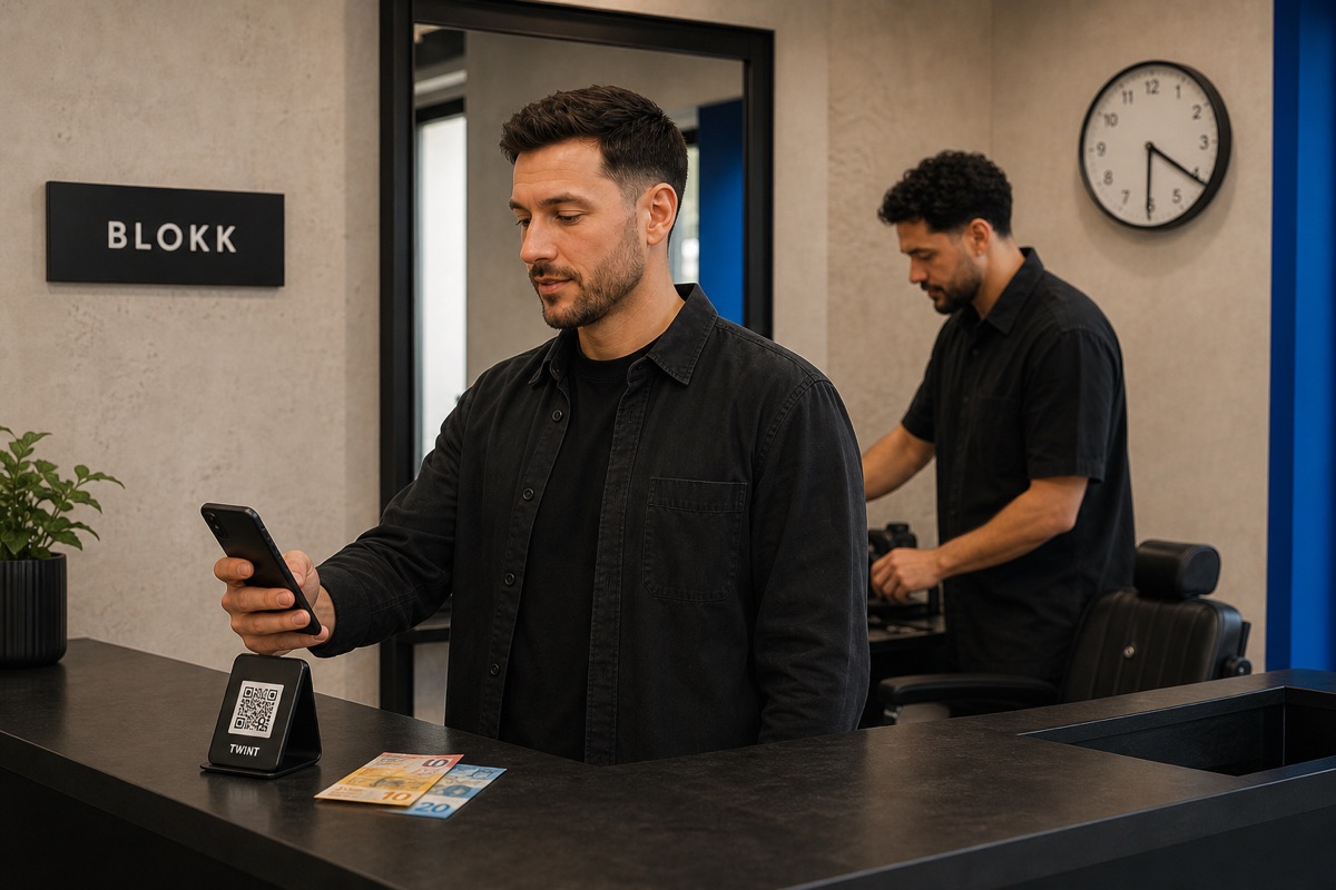 Bezahlen mit Twint oder bar an der Kasse bei BLOKK